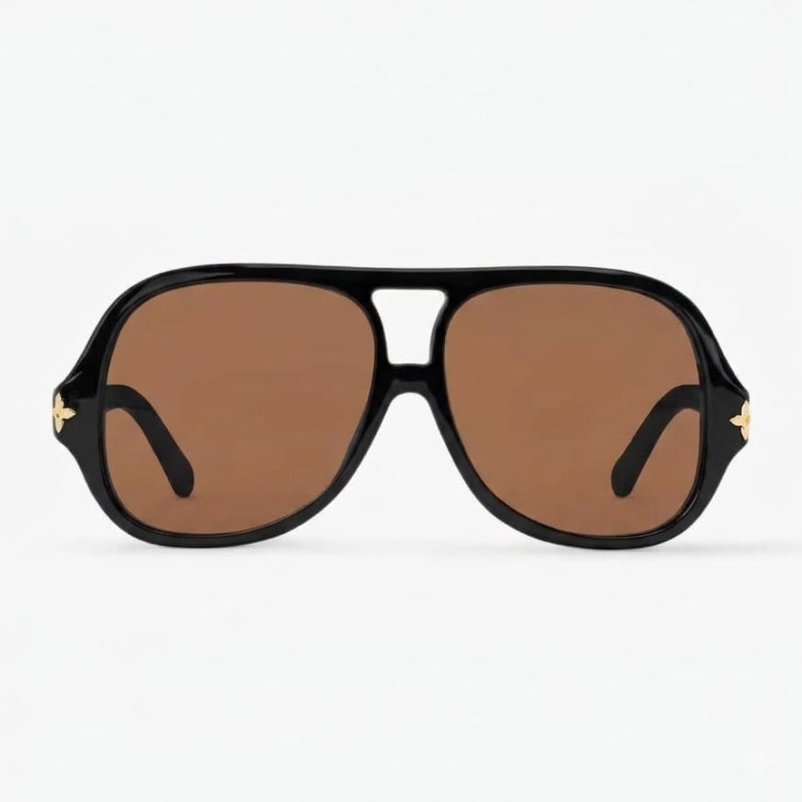 Louis Vuitton Women Aura Flower Square Pilot Sunglasses