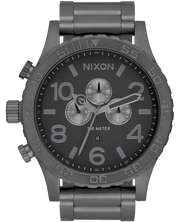 Nixon 51-30 Chronograph Grey Dial Grey Steel Strap Watch for Men - A083-1062