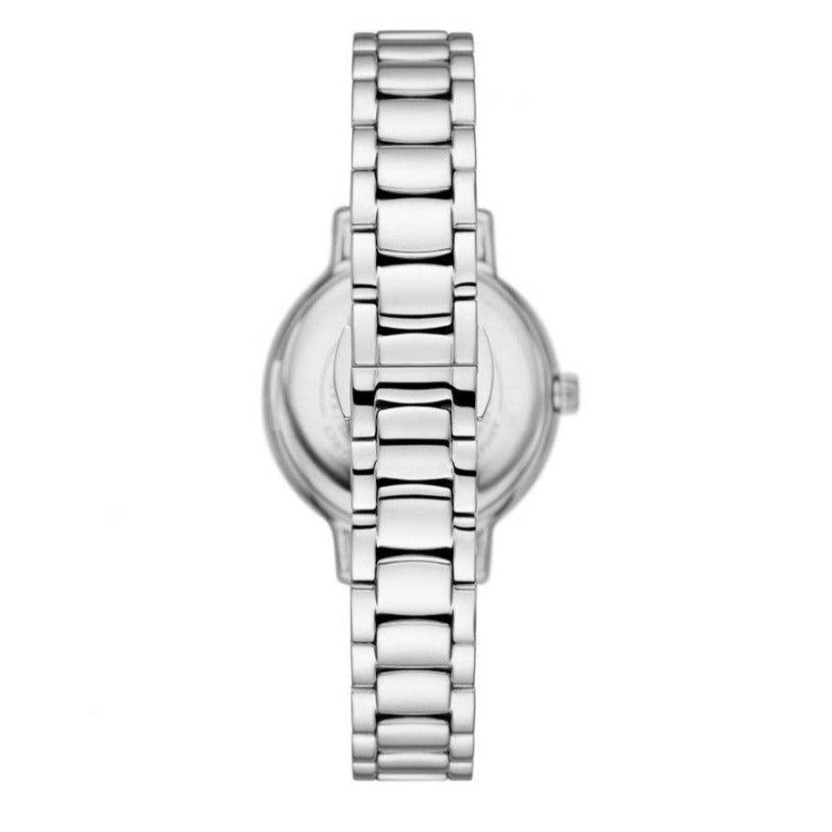 Emporio Armani Cleo Crystals Mother Of Pearl Dial Silver Steel Strap Watch For Women - AR11484