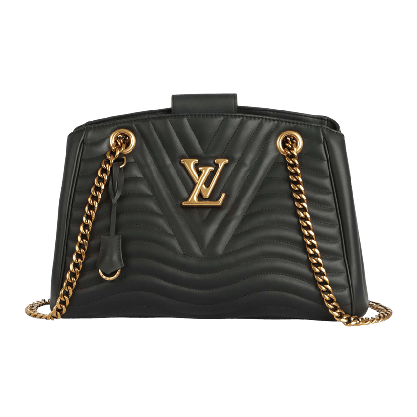 Louis Vuitton Calfskin New Wave Chain Tote Bag - Black