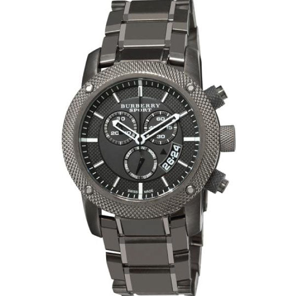 Burberry Chrono Sport Brown Dial Brown Steel Strap Watch for Men - BU7716
