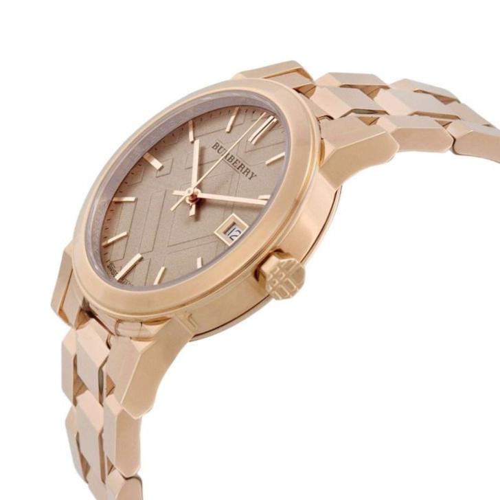Burberry The Classic Rose Gold Dial Rose Gold Steel Strap Watch for Women - BU10116