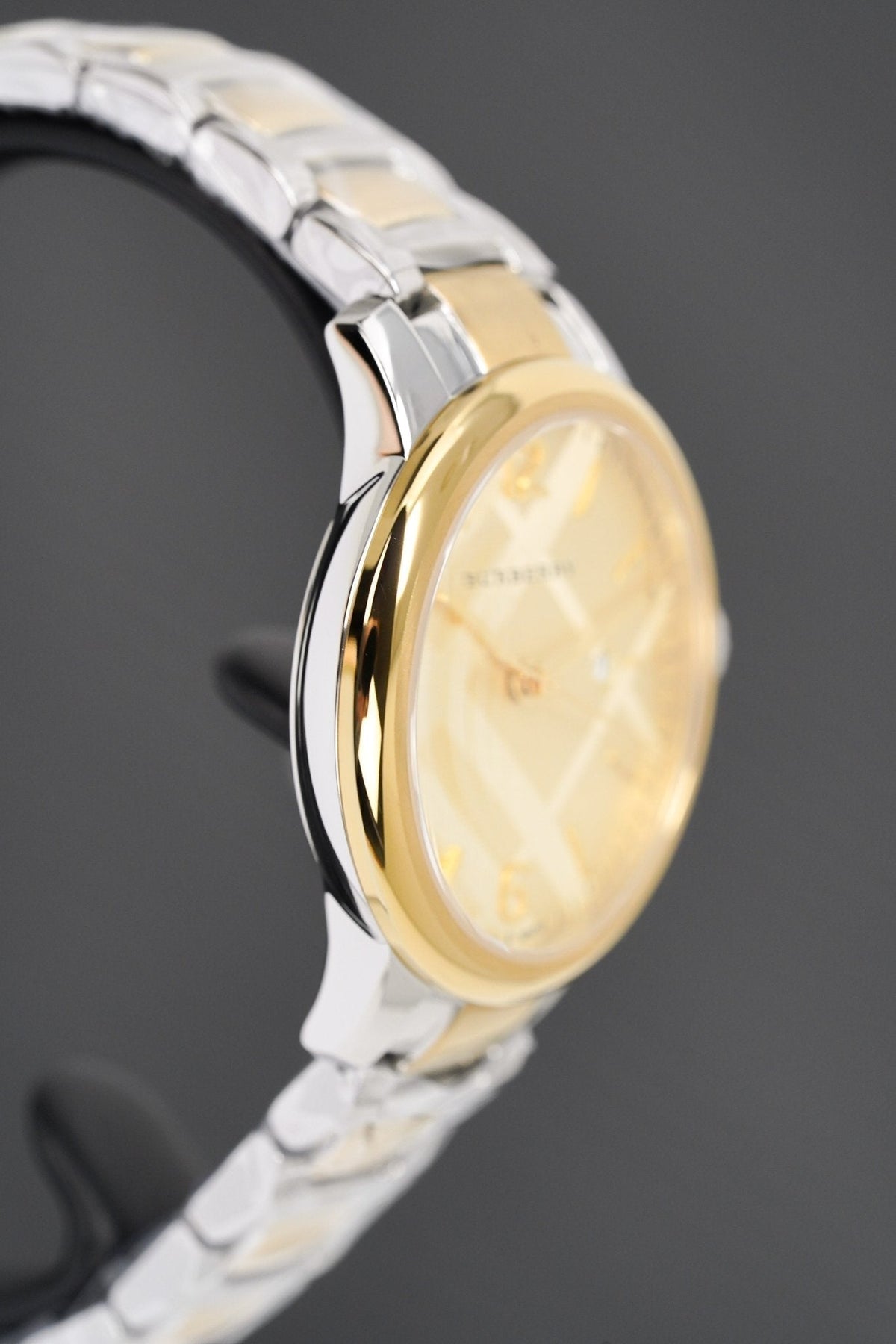 Burberry The Classic Champagne Gold Dial Two Tone Steel Strap Watch for Women - BU10118