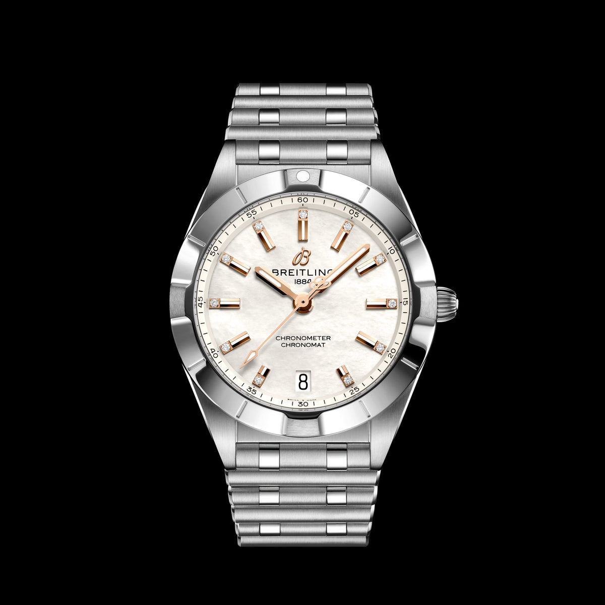 Breitling Chronomat 32 Mother of Pearl Dial Silver Steel Strap Watch for Women - A77310101A4A1