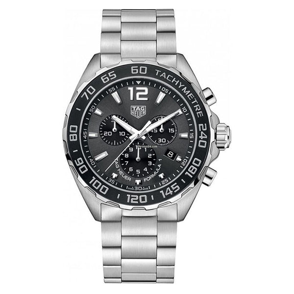 Tag Heuer Formula 1 Anthracite Dial Silver Steel Strap Watch for Men - CAZ1011.BA0842