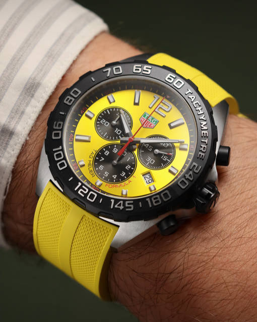 Tag Heuer Formula 1 Yellow Dial Watch for Men - CAZ101AM.FT8054