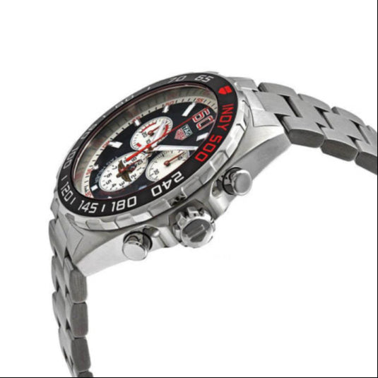 Tag Heuer Formula 1 Indy 500 Special Edition Black Dial Silver Steel Strap Watch for Men - CAZ101V.BA0842
