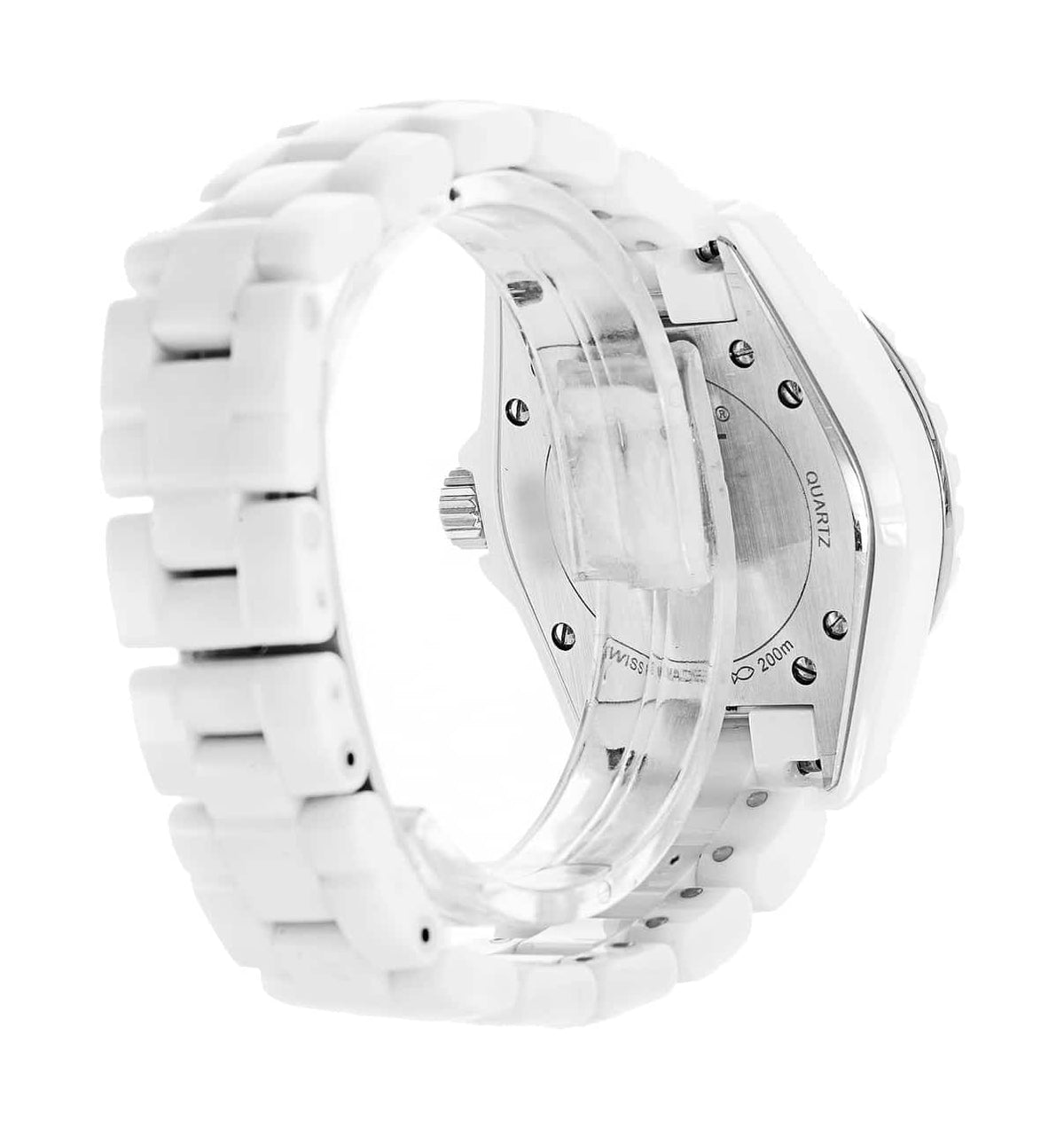 Chanel J12 Ceramic White Dial White Steel Strap Watch for Women - J12 H0968