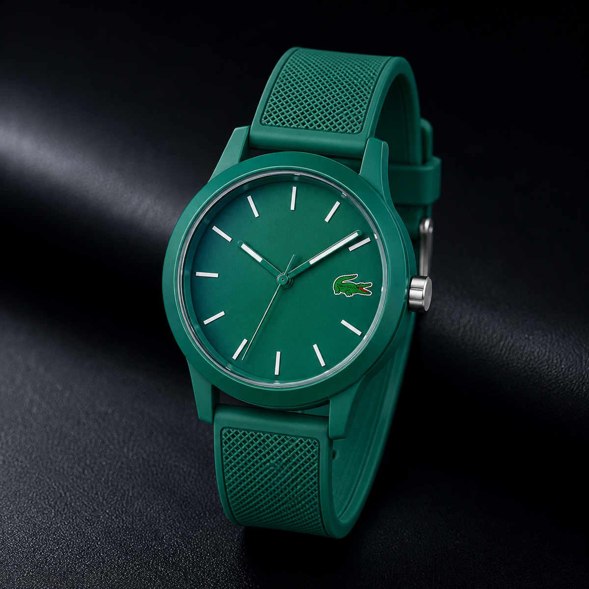 Lacoste 12.12 Cyan Green Dial Cyan Green Silicon Strap Watch for Men  - 2011192