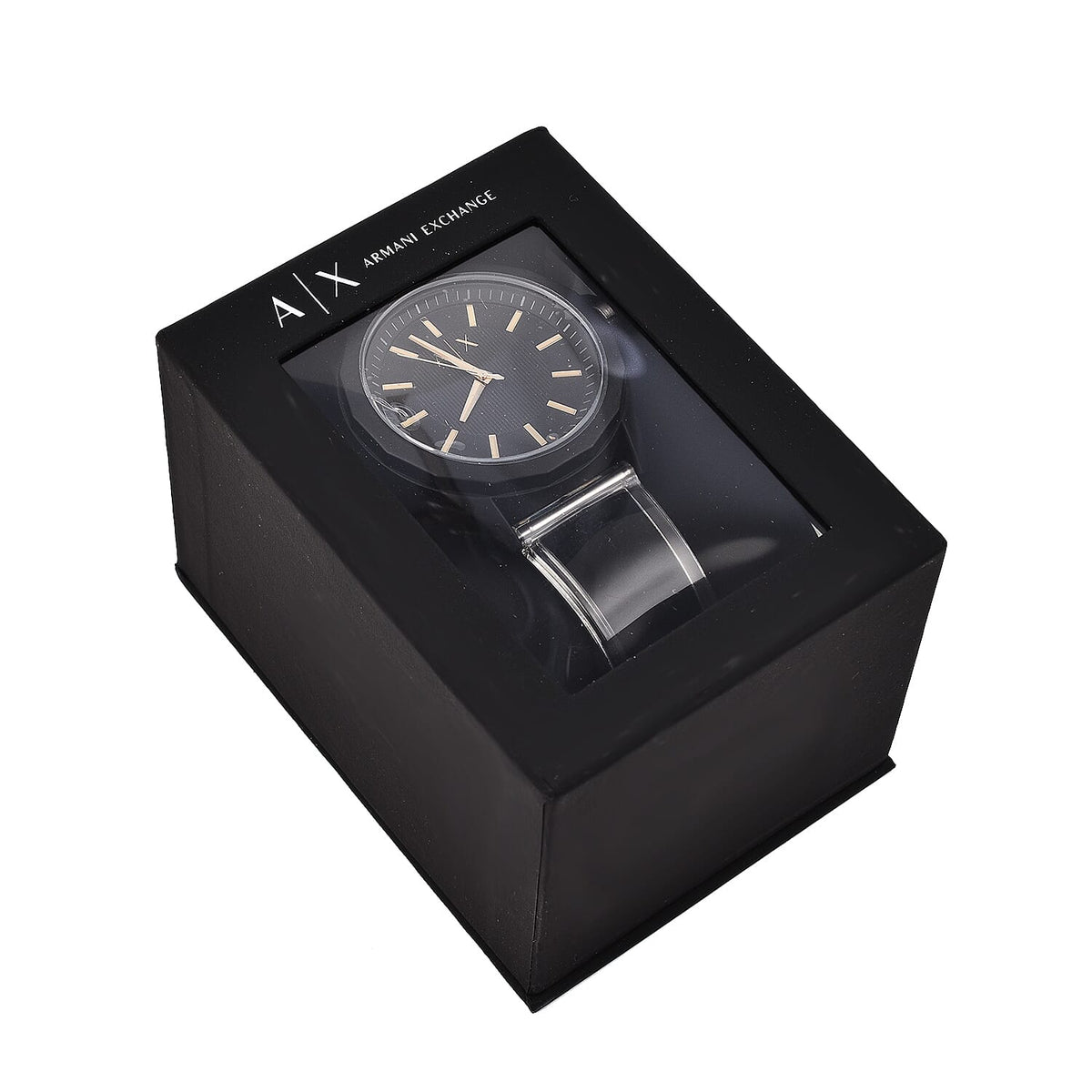 Armani Exchange Nico Analog Black Dial Black Steel Strap Watch For Men - AX7102