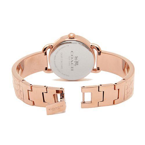 Coach Delancey Silver Dial Rose Gold Steel Strap Watch for Women - 14502355