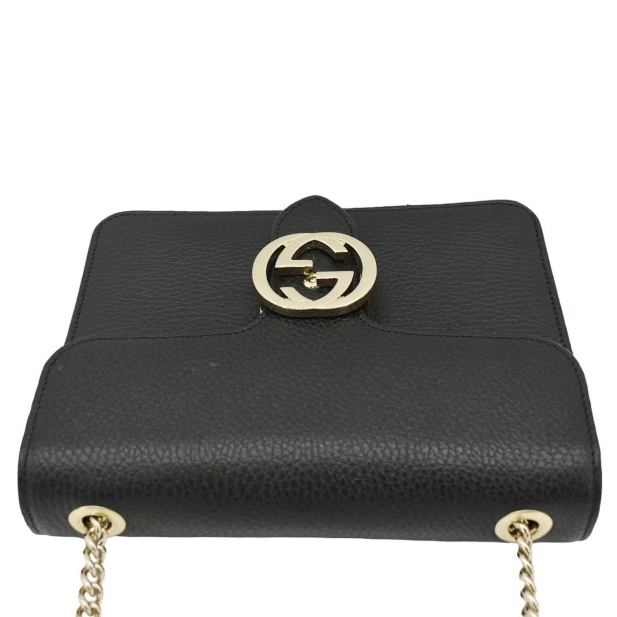Gucci GG Leather Crossbody Bag – Black