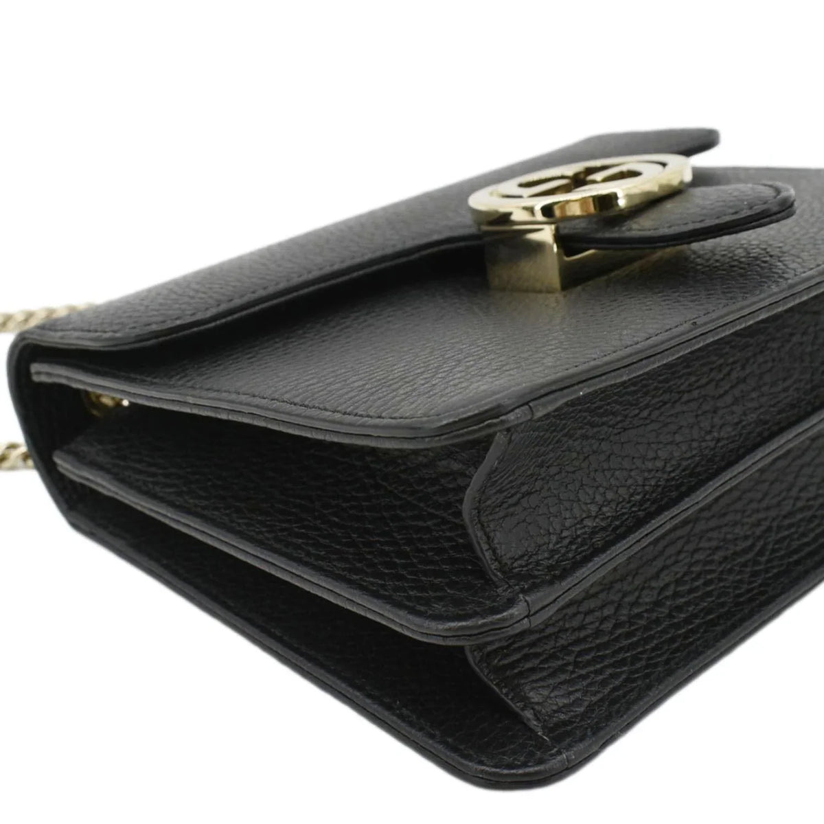 Gucci GG Leather Crossbody Bag – Black