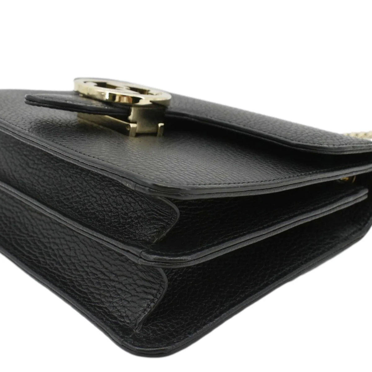 Gucci GG Leather Crossbody Bag – Black