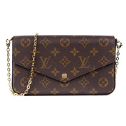 Louis Vuitton Pochette Félicie Chain Shoulder Bag - Brown Coated Canvas