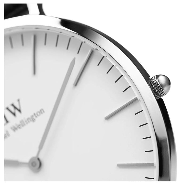 Daniel Wellington Classic Warwick White Dial Two Tone Nylon Strap Watch for Men - DW00100019