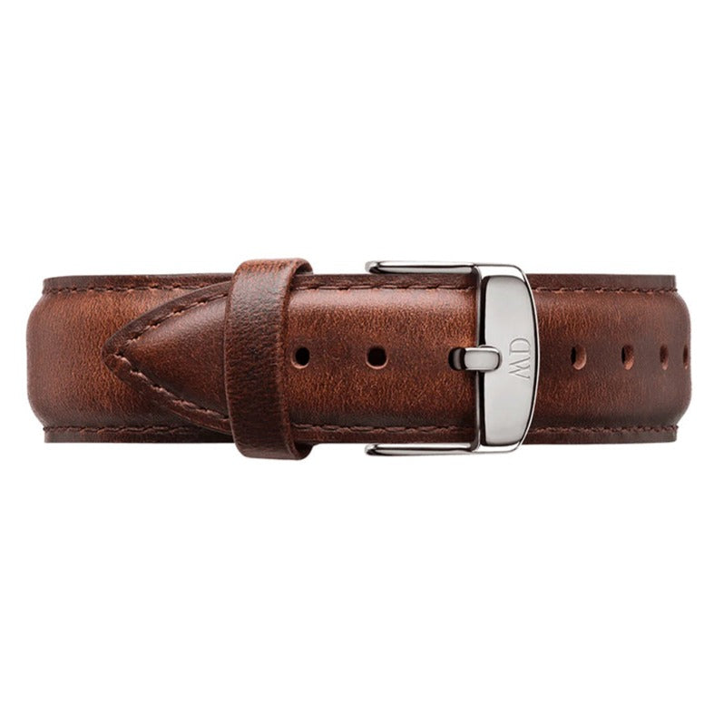 Daniel Wellington Classic St Mawes White Dial Brown Leather Strap Watch For Men - DW00100021