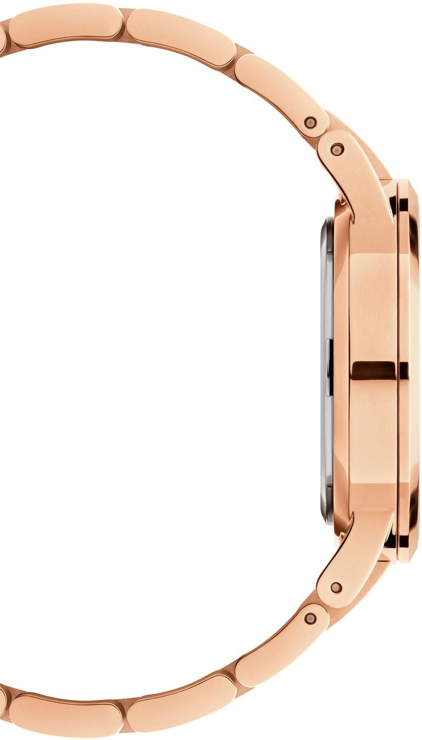 Daniel Wellington Iconic Link White Dial Rose Gold Steel Strap Watch For Women - DW00100209