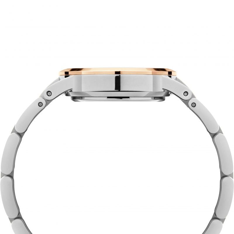 Daniel Wellington Iconic Link White Dial Two Tone Steel Strap Watch For Women - DW00100359