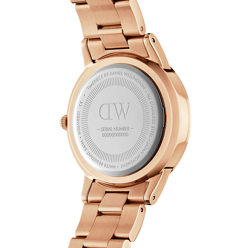 Daniel Wellington Iconic Link Unitone Rose Gold Dial Rose Gold Steel Strap Watch For Women - DW00100401