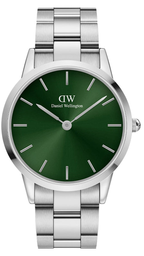  Shop Authentic Daniel Wellington Iconic Link Emerald Green Dial Silver Steel Strap Watch For Men - DW00100427 - Luxxuri