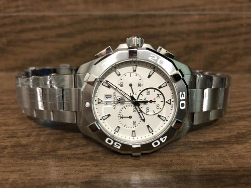 Tag Heuer Aquaracer 43mm White Dial Steel Strap Watch for Men - CAY1111.BA0927
