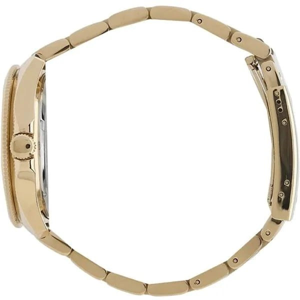 Fossil Cecile Multifunction Champagne Dial Gold Steel Strap Watch for Women - AM4510