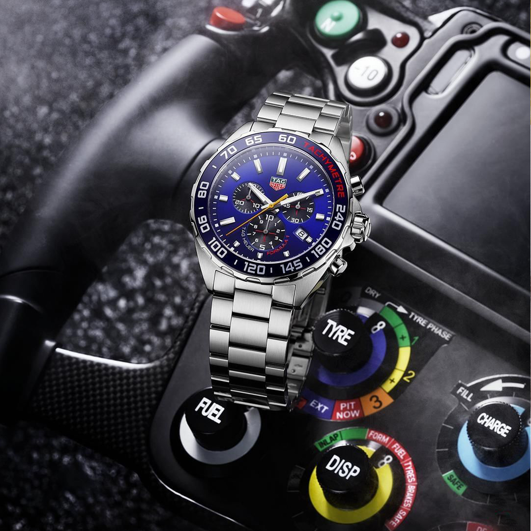 Tag Heuer Formula 1 Aston Martin Red Bull Racing Blue Dial Silver Steel Strap Watch for Men - CAZ101AB.BA0842