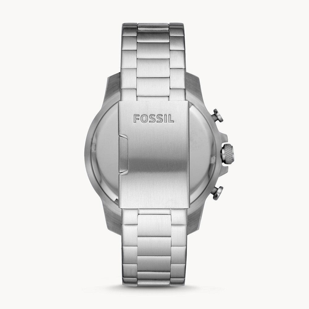 Fossil Bowman Chronograph Blue Dial Silver Steel Strap Watch for Men - FS5604