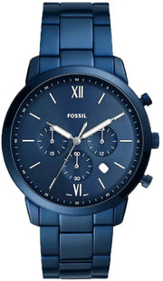 Fossil Neutra Chronograph Blue Dial Blue Steel Strap Watch for Men - FS5826
