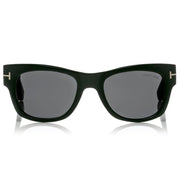 Tom Ford Women Square Frame Black Horn Sunglasses
