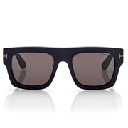 Tom Ford Men Square Frame Matte Black Sunglasses