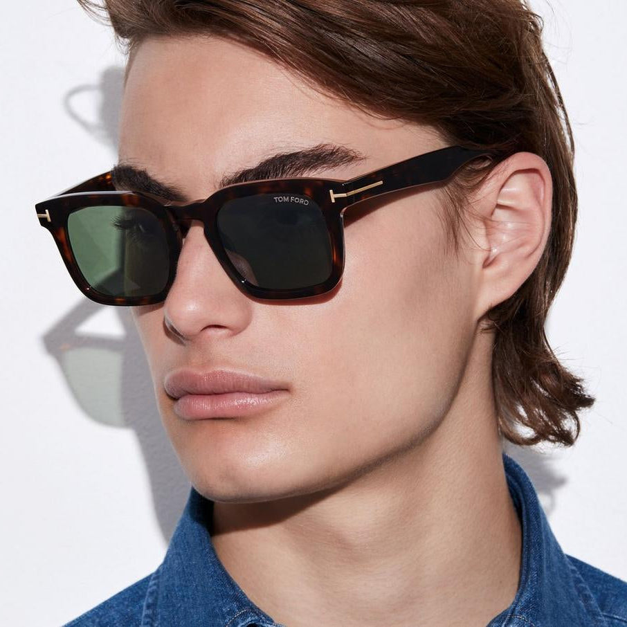 Tom Ford Men Cat Eye Frame Brown Dax Sunglasses