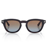Tom Ford Women Round Sqaure Frame Brown Horn Sunglasses