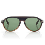 Tom Ford Women Pilot Frame Brown Horn Sunglasses