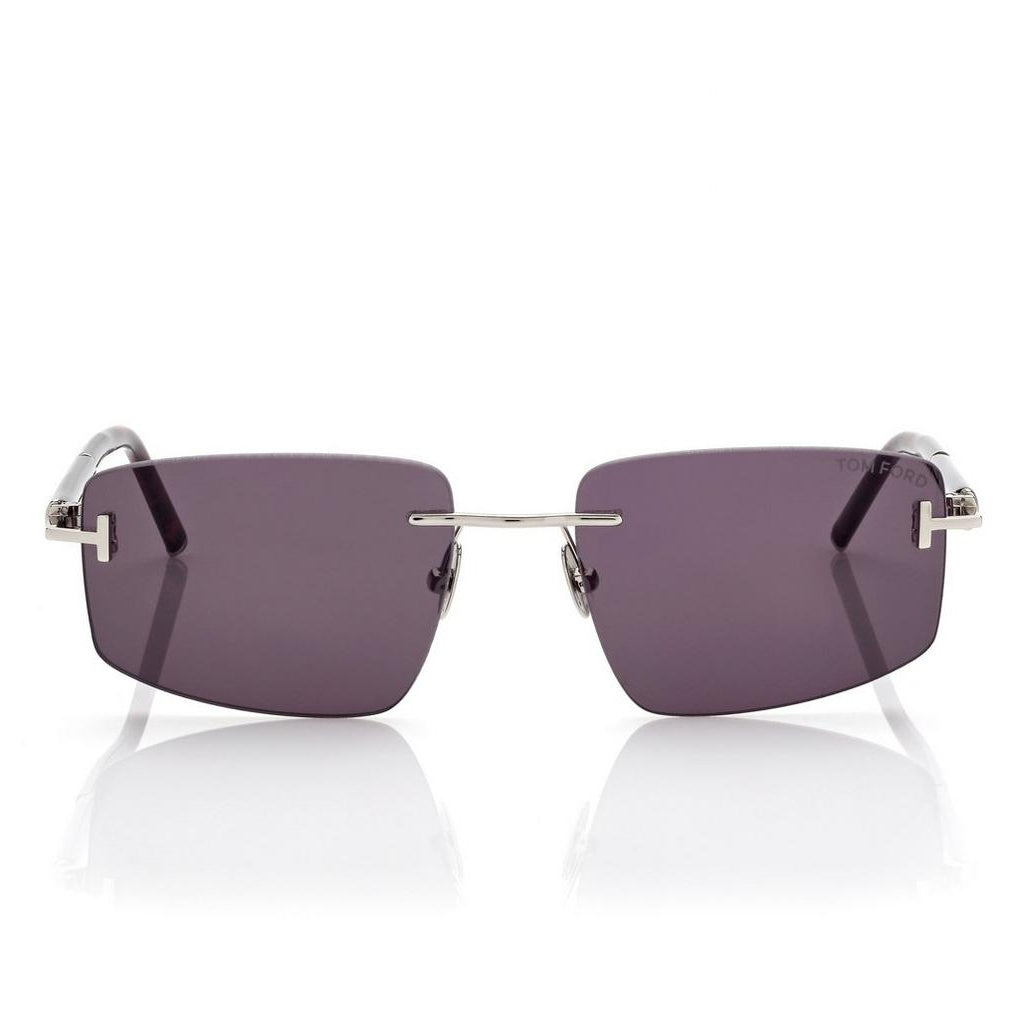 Tom Ford Women Rimless Frame Shiny Palladium Sunglasses
