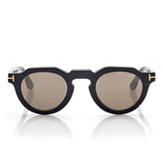 Tom Ford Women Round Frame Phantom Black Sunglasses