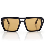 Tom Ford Men Sqaure Frame Soft Black Acetate Redford Sunglasses