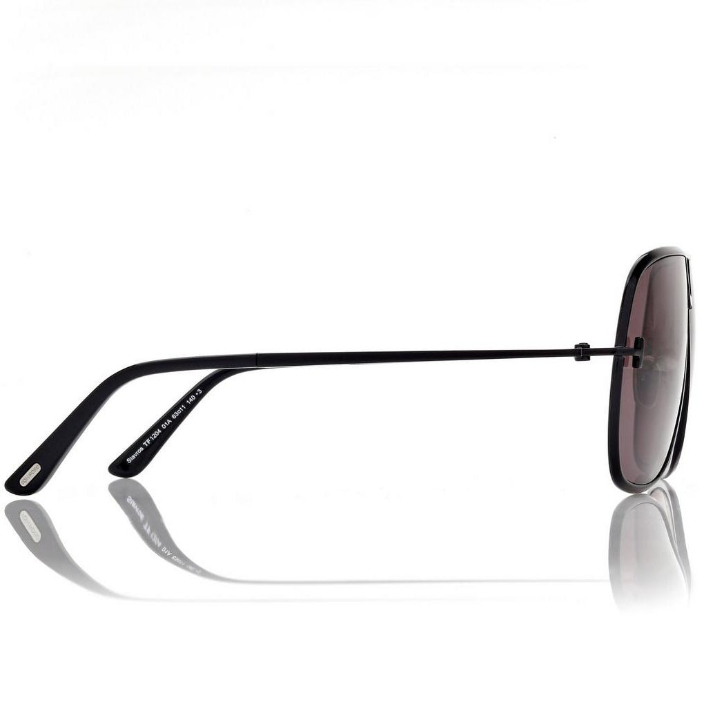 Tom Ford Men Pilot Frame Shiny Ink Black Stavross Sunglasses