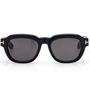 Tom Ford Men Square Frame Shiny Dusty Black Sunglasses