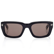 Tom Ford Men Sqaure Frame Dark Shiny Black Sunglasses