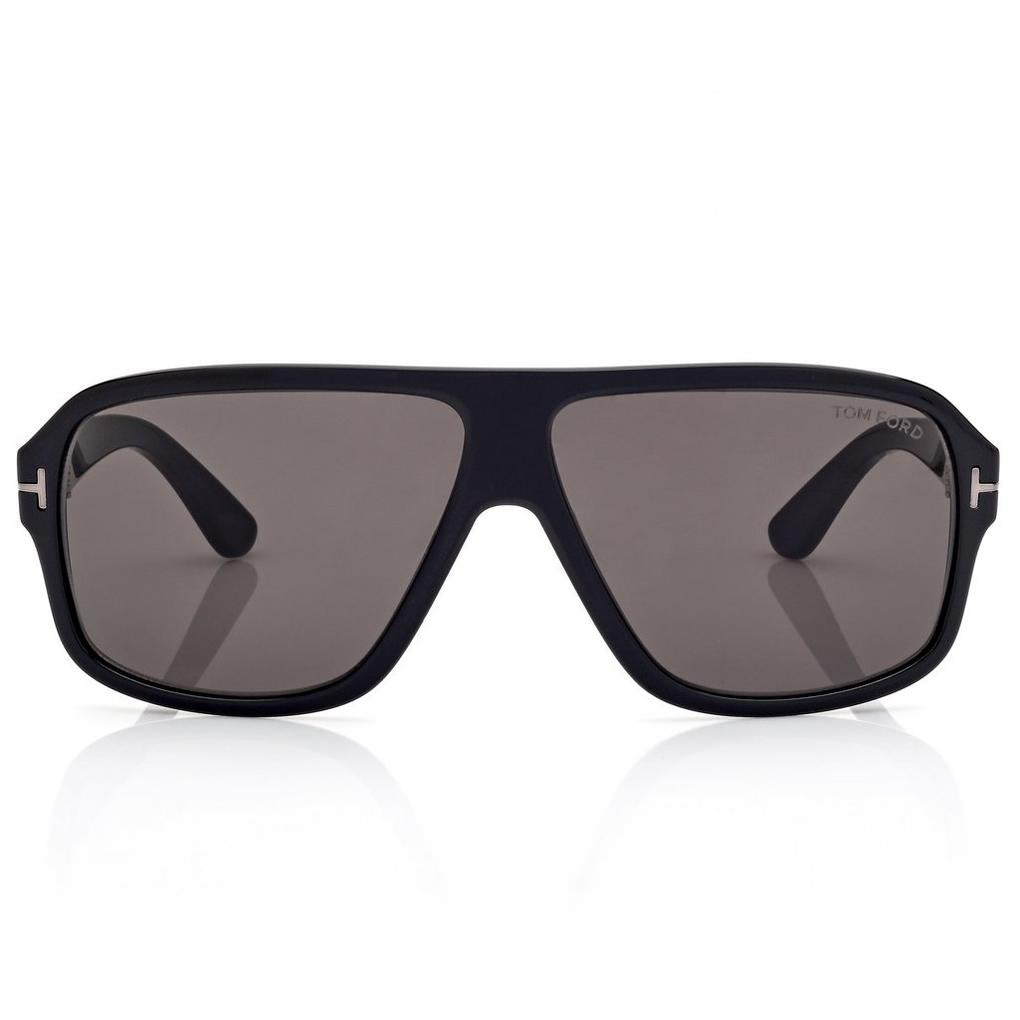 Tom Ford Men Pilot Frame Shiny Deep Black Sunglasses