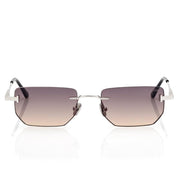 Tom Ford Women Rimless Frame Silver Sunglasses