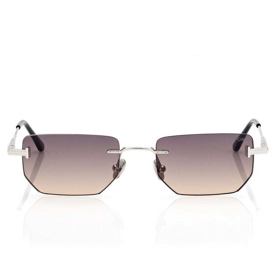 Tom Ford Women Rimless Frame Silver Sunglasses
