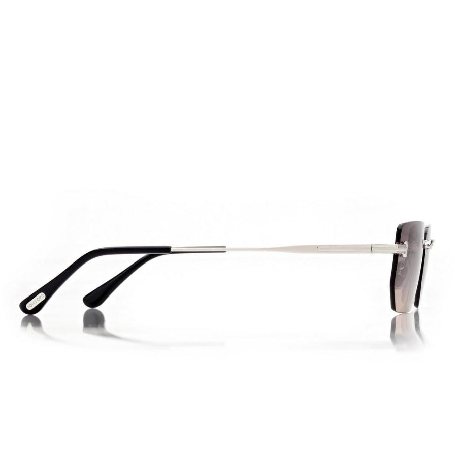 Tom Ford Women Rimless Frame Silver Sunglasses