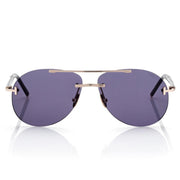 Tom Ford Men Pilot Frame Shiny Gold Sunglasses
