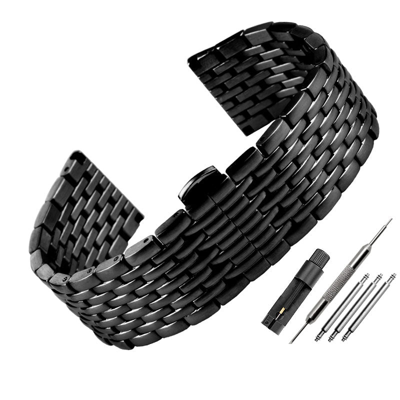 Emporio Armani Meccanico Automatic Black Dial Black Mesh Bracelet Watch For Men - AR60025