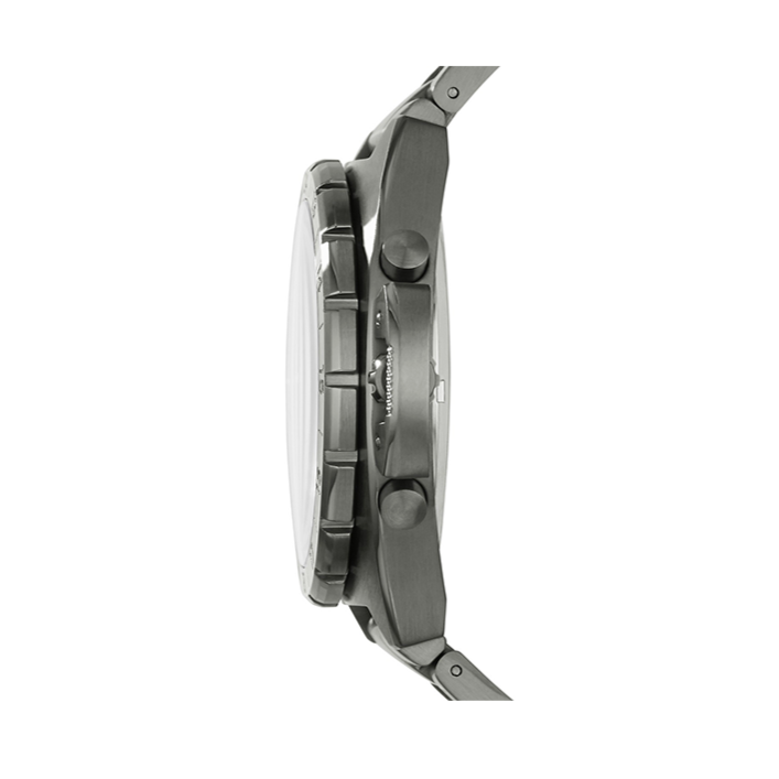 Fossil Bannon Multifunction Chronograph Green Dial Grey Steel Strap Watch for Men - BQ2504