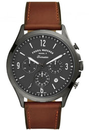 Fossil Forrester Chronograph Grey Dial Brown Leather Strap Watch for Men - FS5815