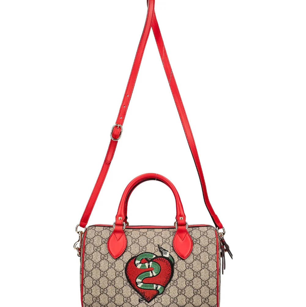 Gucci Kingsnake Boston Bag – Red